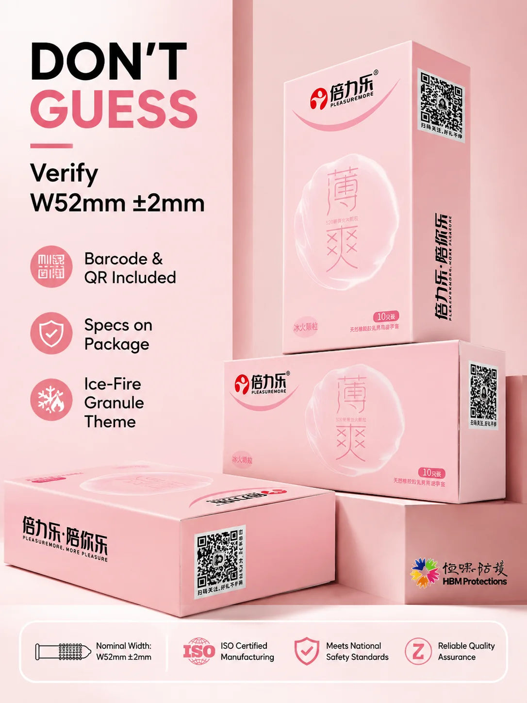 Hot & Cool Sensation Condoms 520 Bouncing Dots Natural Latex Lubricated 10pcs-50pcs Men Extra Stimulation Silky Touch Beilile