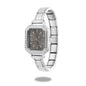 Fashion High Quality Men Women's Stainless Steel Square Round Shiny Zircon Watch Bracelet For Friend Birthday DIY Jewelry Gift