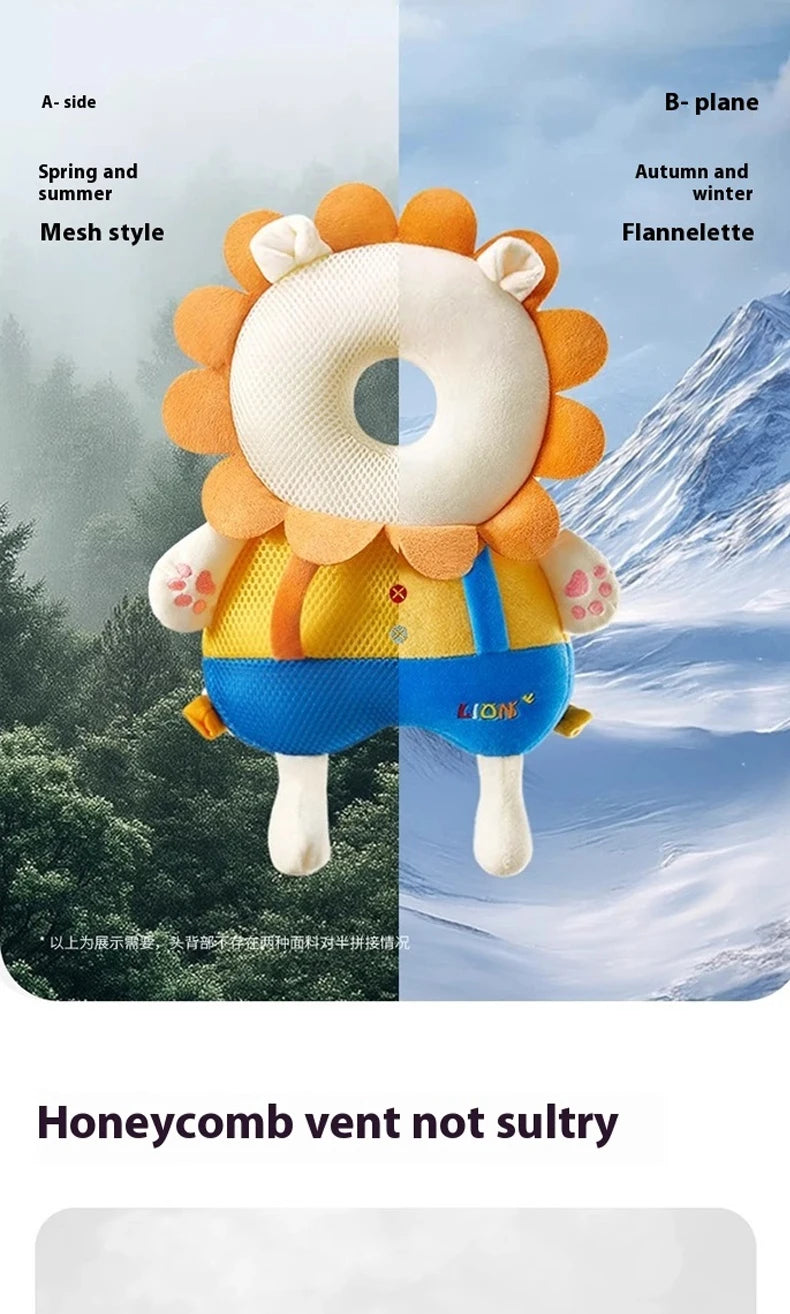 1-3T Toddler Baby Head Protector Backpack Pillow Safety Pad Cushion Prevent Injured Cartoon Security Pillow Protective Headgear