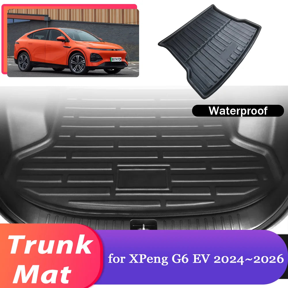 Car Trunk Mat for XPeng G6 EV 2024~2026 2025 EVA Luggage Waterproof Rug Cargo Carpet Boot Storage Pad Liner Cover Accessories