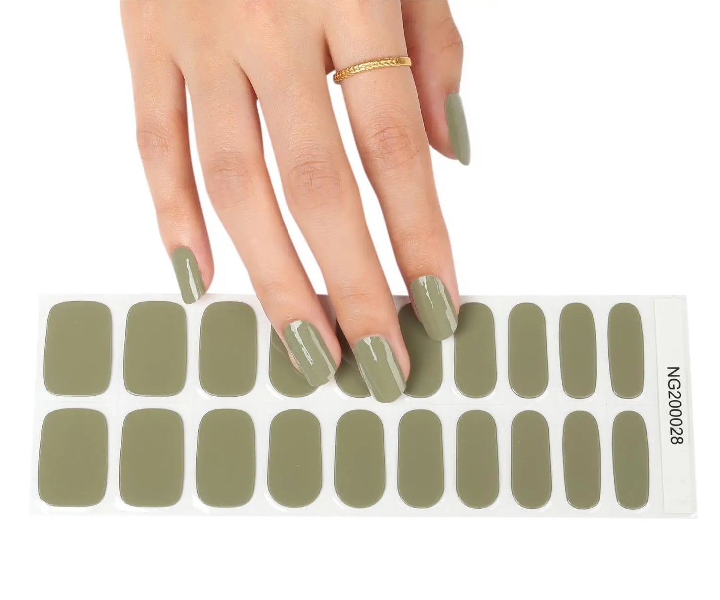 20/22Tips UV Semi cured Gel Nail Stickers Waterproof Long Lasting Full Gel Nail Wraps Press On Nail Decal DIY Manicure