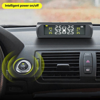 Solar Auto Security Alarm Systems Power TPMS Car Tire Pressure Alarm Monitor System Tyre Pressure Temperature Warning