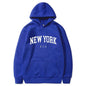 Men Women New York U.S.A City Hoodies Fashion Letter Printed Graphic Sweatshirts Loose Casual Harajuku Hooded Pullover Sportwear