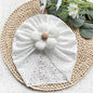 Lovely Flower Baby Hat Elastic Newborn Indian Cap Hollow Breathable Turban Baby Girls Hats Beanies Kids Infant Hair Accessories
