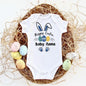 Custom Name Baby Easter Bodysuits Personalised Bunny Newborn Clothes Boys Girls Long Sleeve Jumpsuit Easter Party Infant Outfits