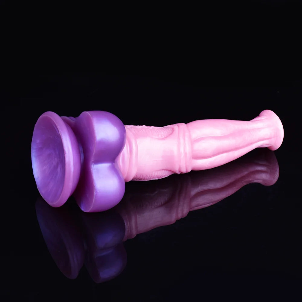 FAAK Silicone Long Penis Fantasy Knot Horse Dildo With Sucker Sex Toys For Women Anal Plug Female Masturbator Adult Games