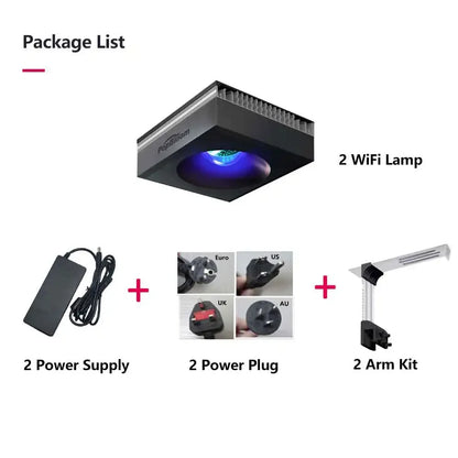 PopBloom RL90 WiFi Reef Aquarium Light 100W, Professional Marine Aquarium LED Full Spectrum for Reef Coral SPS/LPS Fish Tank LED