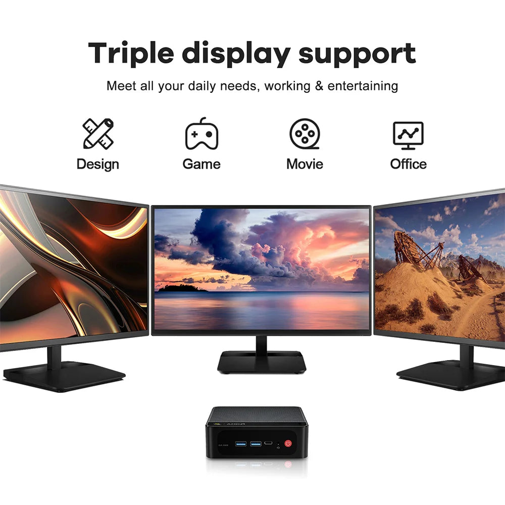 Beelink SER5 Max AMD Ryzen7 7735HS SER3 R3 3200U R5 5500U 5625U DDR4 16G RAM 500G Mini PC Support WiFi6 Type-C Desktop Computer