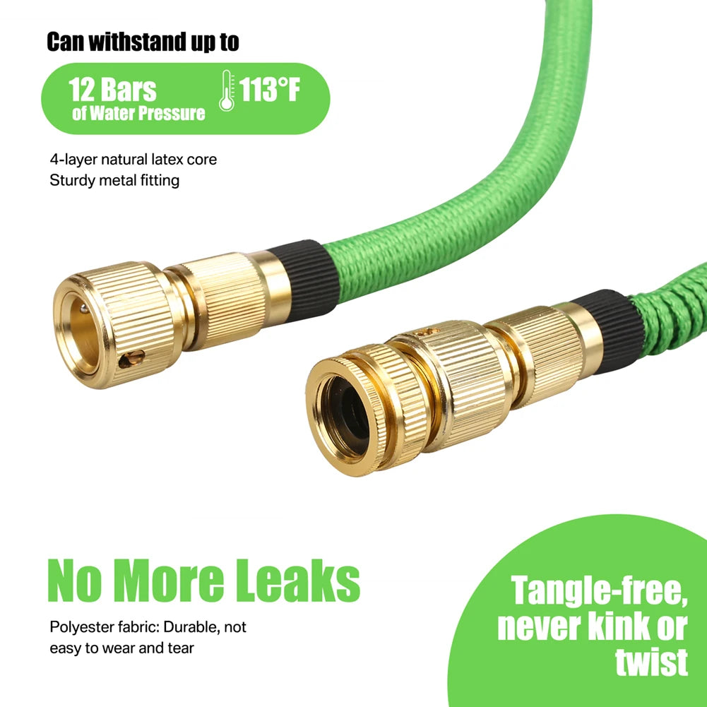 Garden Hoses 25-150ft Water Hose Expandable Flexible Garden Expanding Hoses 8 Function Nozzle Spray Wall Mountable Water Hose