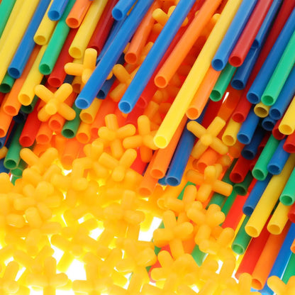300/40/600pcs Fort Building Kit Plastic Castles Tower Tunnel Tent Playhouse Construction Making DIY Develop Imagination Toys