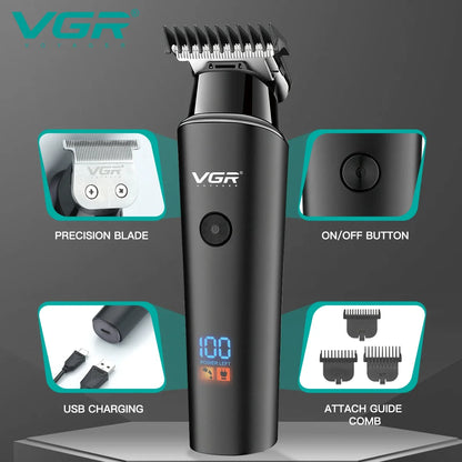 VGR Hair Cutting Electric Hair Clipper Beard Hair Trimmer Haircut Machine Professional Cordless Barber Trimmer for Men V-937