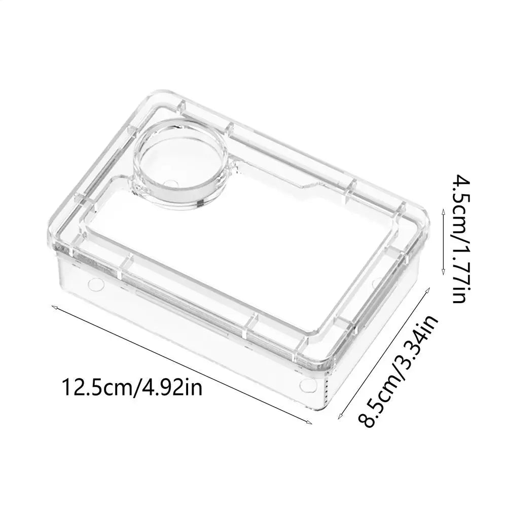 Reptile Escape Proof Feeding Dish Powder Reptile live food feeding bowl Transparent durable for Lizards chameleons iguanas