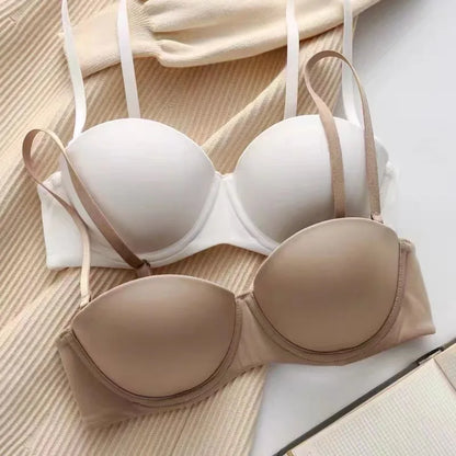 Women Seamless Bra Half-Cup Push-Up Bra Ladies Soft Underwear 2 Hook Back Comfort Non-wire Bralette Sexy Lingerie Size S-XL