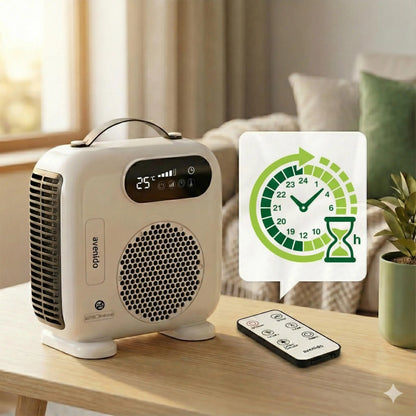 2000W fan with remote control heater electric timer LED panel fan function cold blast temperature range 15-40 °C
