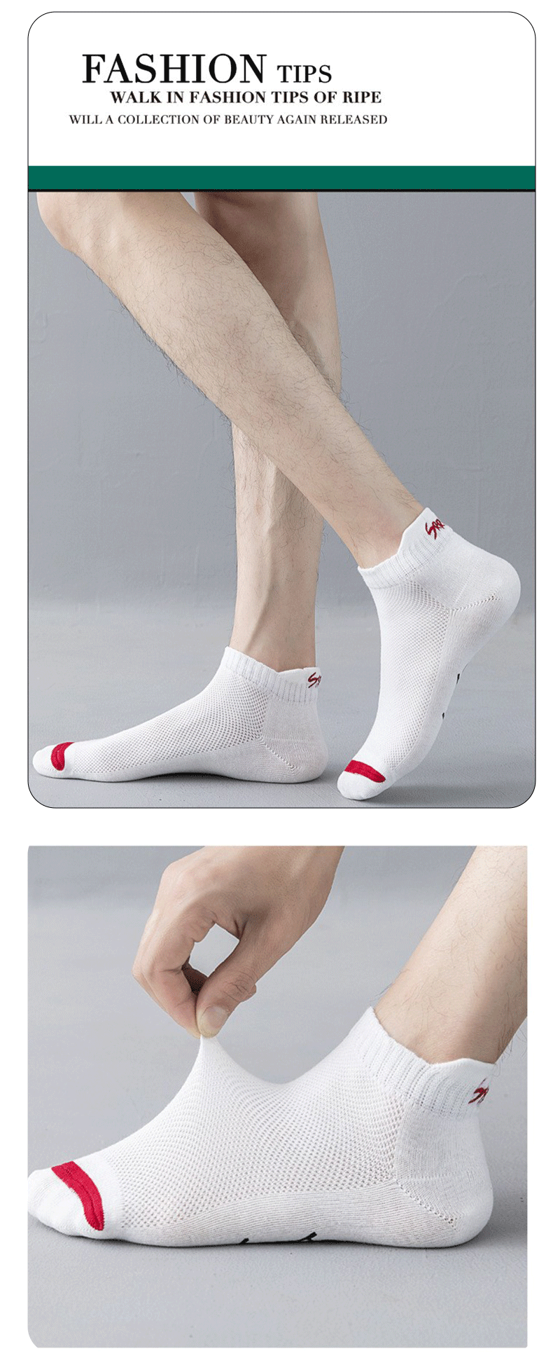 5 Pairs Bright Color Ankle No Show Socks Men Breathable Street Fashion Sport Deodorant Invisible Travel Running Socks