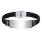 Bracelet Homme Twist Braid Leather Rope Bracelets For Men Stainless Steel Hiphop Rock Fashion Jewelry Accessories Wholesale