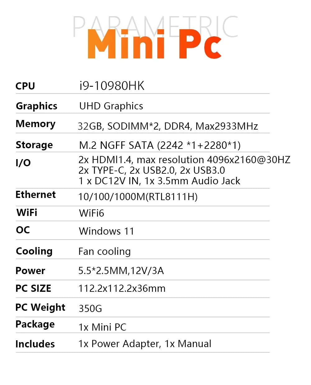 2026 New Powerful Slim Mini PC Core Windows 11 Pro I9‑8950HK 32GB RAM 1TB 2TB SSD WiFi6 BT5.2 4K