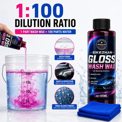 100ml Pink Foaming Extreme Bodywash & Wax Foaming Car Wash Soap, (Works with Foam Cannons/Guns or Bucket Washes) for Cars
