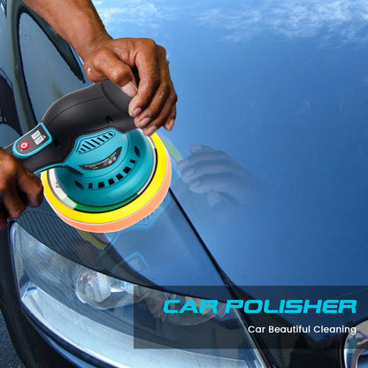 Podofo 21V Cordless Car Waxing Machine Adjustable 8 Speed Auto Polish Waxing Machine Polishing Wax Tool Wax Polisher With Battery & Charger