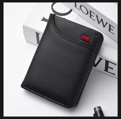 Men's Wallet Vertical Multi Card Small Wallet Driver's License Youth Mini Student Change Bag Card Bag