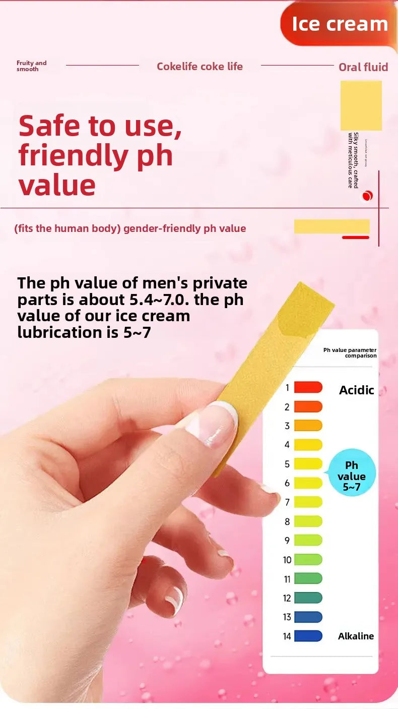100ml Strawberry/Vanilla/Pineapple Sex Adult Ice Cream Flavored Smooth Sweet Slippery Oral Lubricant Non-sticky Safer Gel