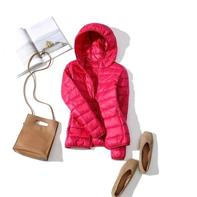 Ultra Light Down Jacket 2025 New Parkas basic Winter jackets Female Women velvet hooded Coats autumn Down Jacket Womens Outwear