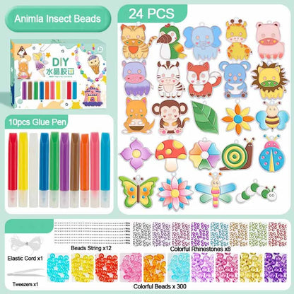 DIY Crystal Gel Painting Kit Craft Handmade Toy Children Graffiti Coloring Gift Fairy Tale & Animal Themes Educational Art Kits