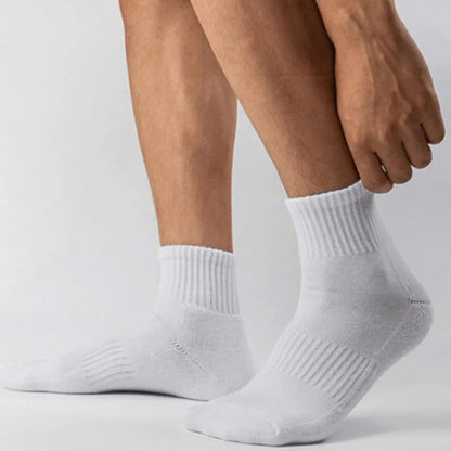 10/20 Pairs Neutral Solid Color Round Neck Socks Spring Summer Sweat Absorbing Breathable Soft Comfortable Couple Sports Socks