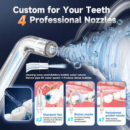 Mornwell F32 Water Floss Oral Teeth Whitening Home Appliance Sonic Water Flosser 260ML Tank Teeth Cleaner Oral Water Jet