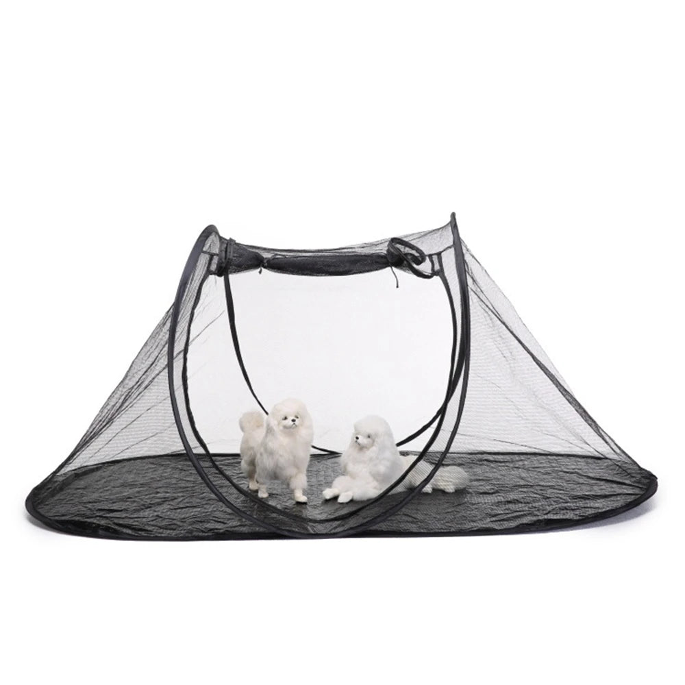 Foldable Camping Cat Dog Pet Door Stops Durable Grip Cloth Mesh Bird Rabbit Play fence Portable Animal Tent arenero para gato