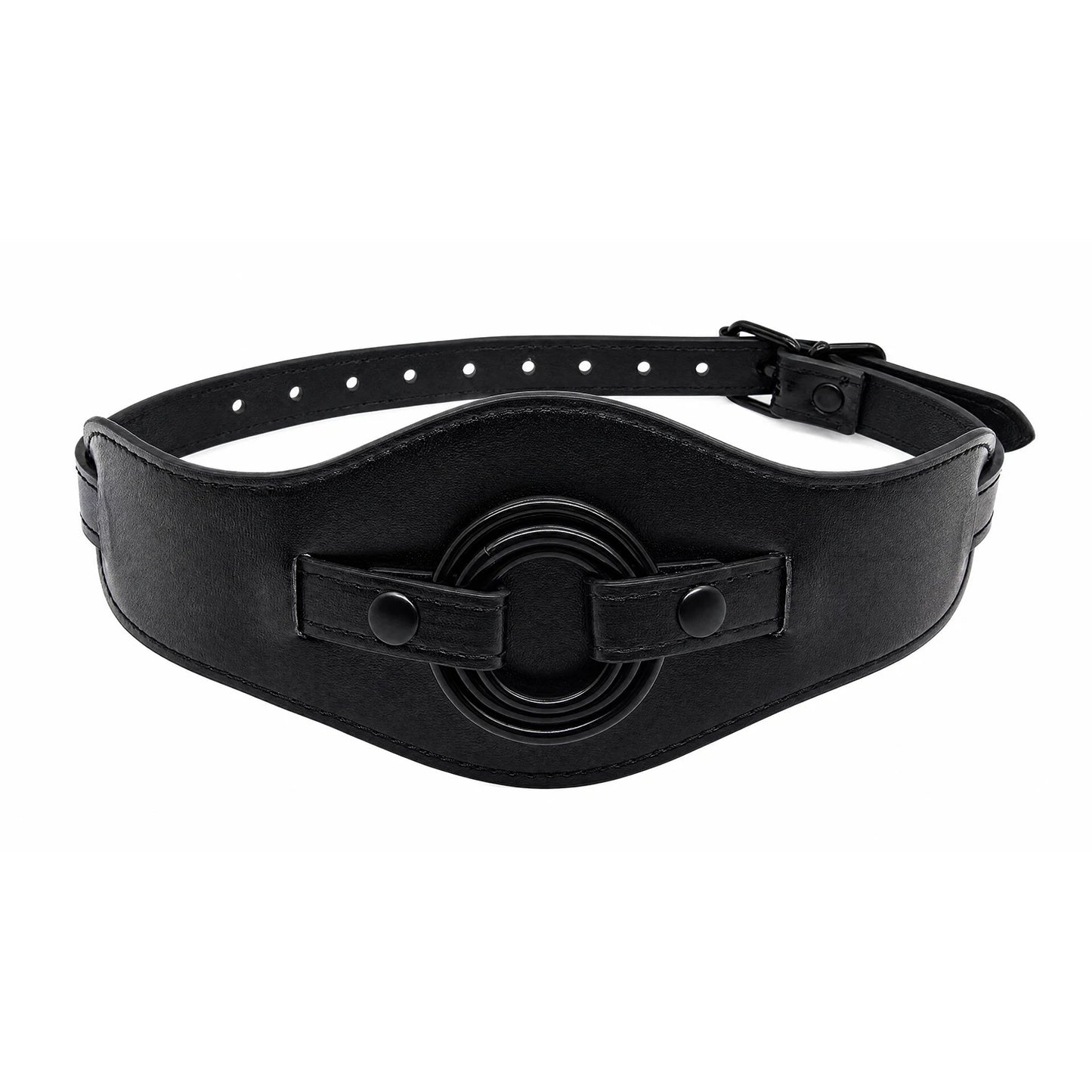 Sex toy SM leather with three-ring strap adjustable unisex private toy female penis