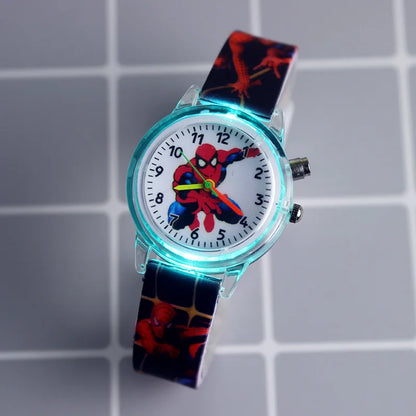 New Princess Elsa Children Watches For Girls Silicone Strap Cartoon Luminous Light Kids Wrist Watch Toys Clock reloj infantil