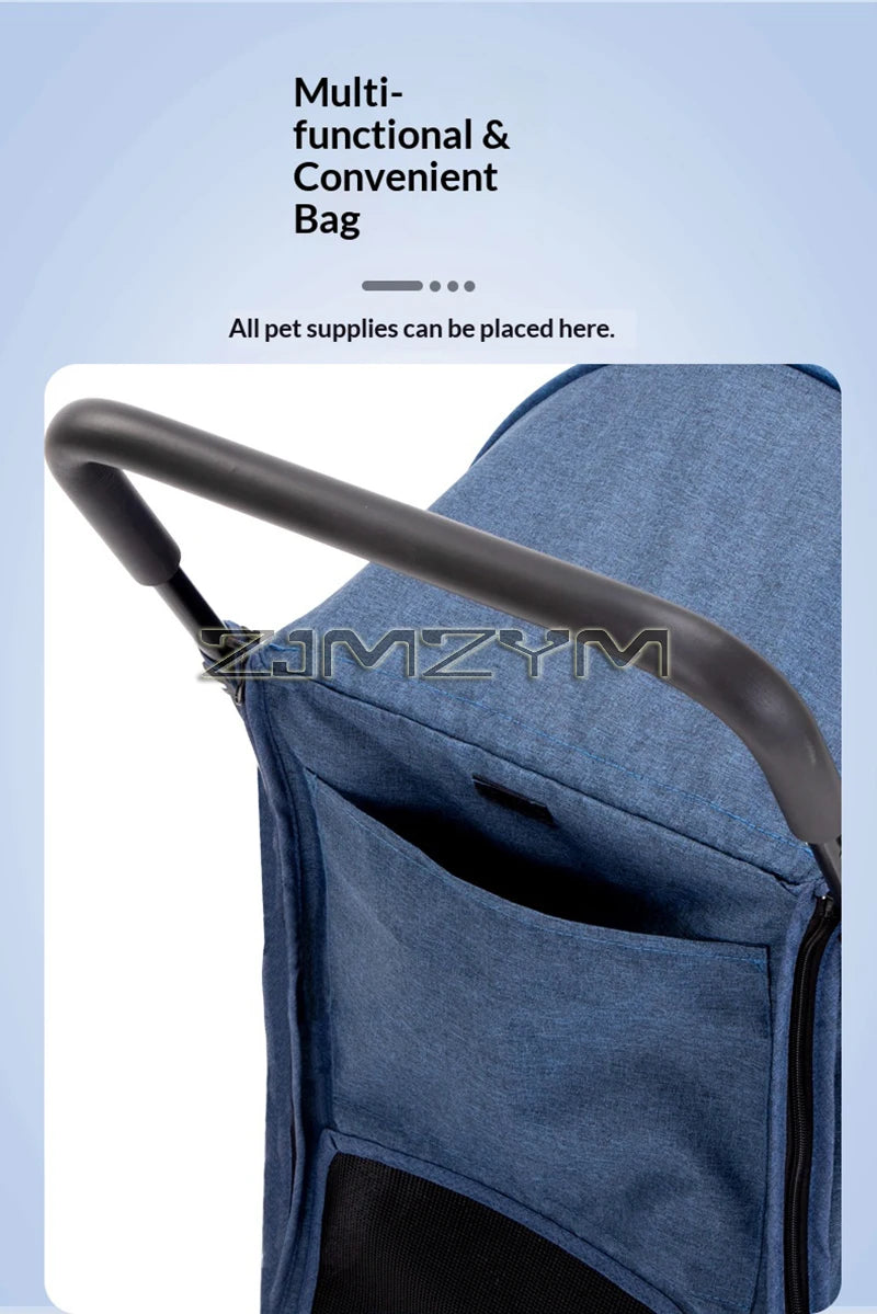 Portable Pet Stroller Dogs Cats Carrier Small Pet Stroller Foldable Suitable Outdoor Travel Dog Cat Supplies