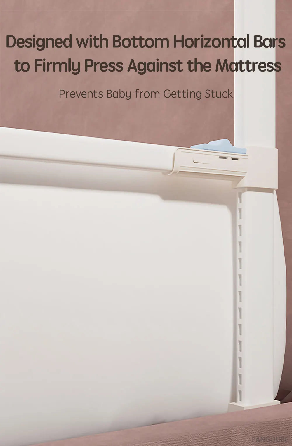 PANGDUBE 1pc Baby Bed guardrail Baby Safety Bed Barrier Children's Safety Bed Rail Guard for Kids Fall Out Protection