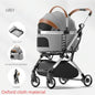Detachable Aluminum Tube Pet Stroller Foldable Travel Trolley Portable Outdoor Walking Carrier For Cats Puppies Dogs