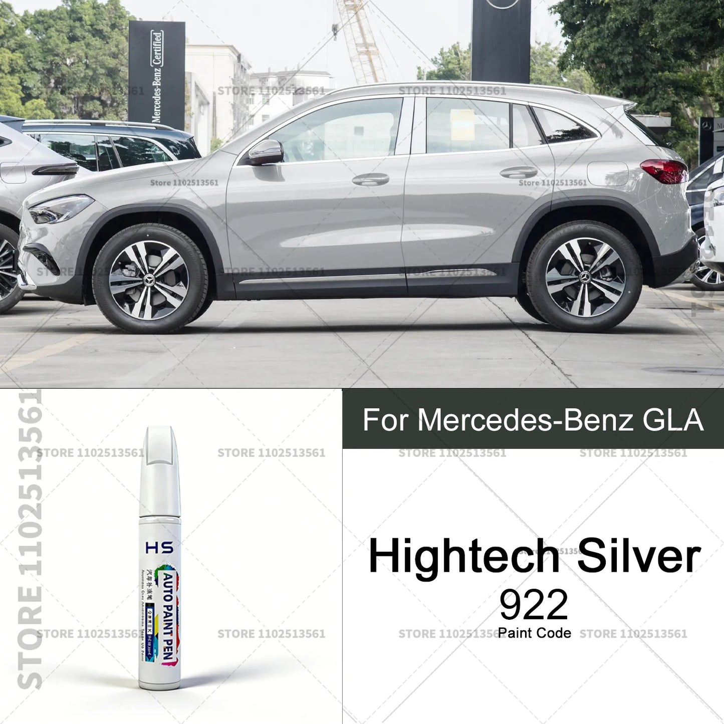 Car Paint Repair Pen Touch Up Scratch Remover DIY Auto Accessories For Mercedes-Benz GLA Jewel Blue Polar White Rose Gold Red