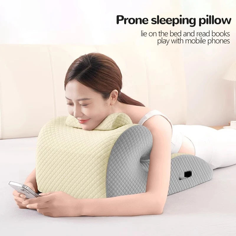 Relax Cush Pillow 2025 New Ergonomic Pillow Supports Posture in Any Position Unique Curved Design Suitable for Massage,Reading