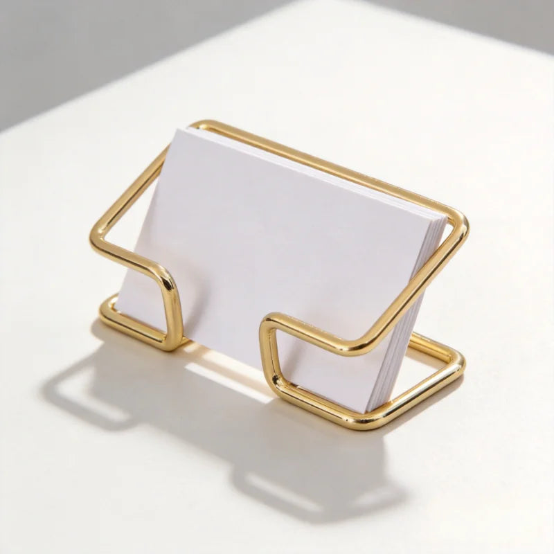 Business Card Holder Desk Bracket - Office Gift Display Cards Organizer - Stylish Business Card Holder for Desktop