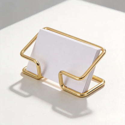 Business Card Holder Desk Bracket - Office Gift Display Cards Organizer - Stylish Business Card Holder for Desktop