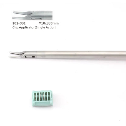Laparoscopic Titanium Clip Applier Single Action Surgical Forceps with Ligation Clips, 5mm/10mm Hemostatic Clamping Instrument