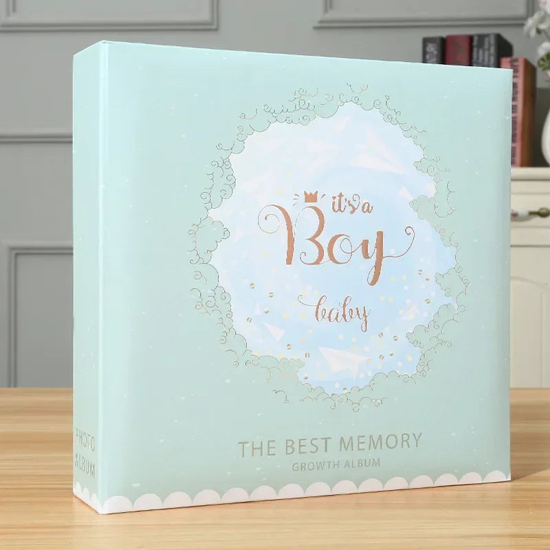 Baby Photo Album Growth Record Photo 6-inch Collection Writable 200pcs Photos Album Large Capacity Paper Core Bag Souvenir Album