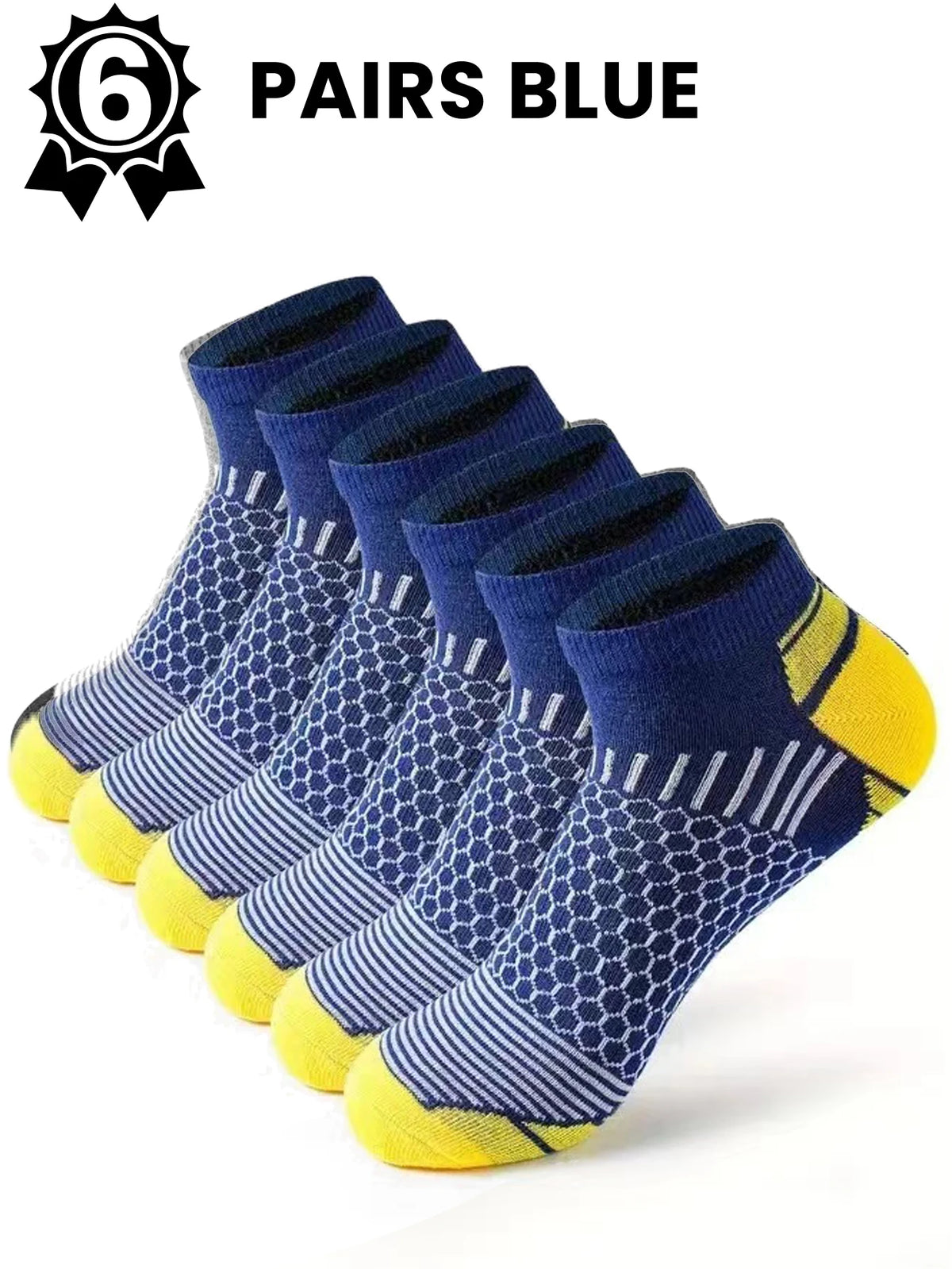 12Pairs High Qualit Athletic Socks Men's Ankle Socks Running Cyclling Waist Honeycomb Design And Firm Sports Leisure Socks Gifts