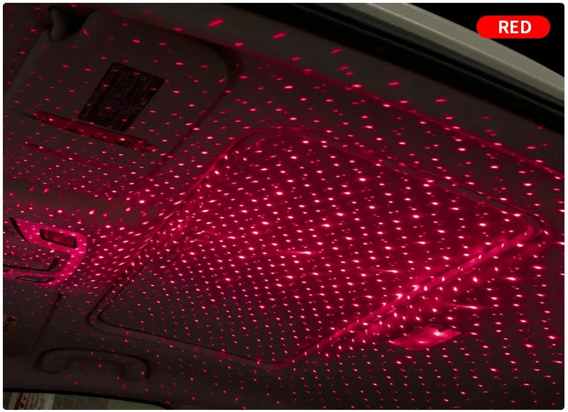 LED Starry Sky Projector Night Light Romantic USB Night Light Adjustable USB Car Lights Auto Roof Ceiling Lamp Bedroom Light