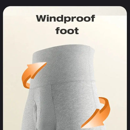 Men's underwear Men's cotton high waist belly large size lengthening anti-wear leg plus fat warm sports boxer shorts