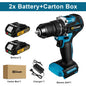 GIsam 13mm Electric Drill Brushless Impact Screwdriver Dual Speed 35+3 Torque Cordless Power Tool for Makita 18V Battery Pins