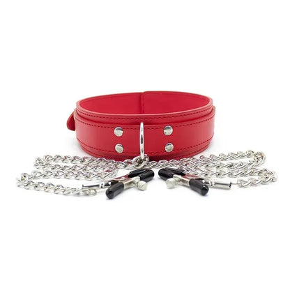 Leather Slave Choker Collar Necklace BDSM Bondage Cosplay Fetish Flirting Erotic Accessory Toy For Adult Couple Intimate Game