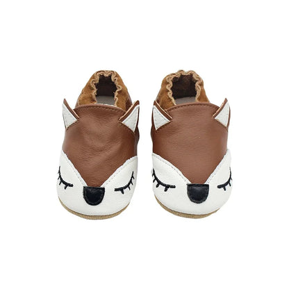 Autumn Baby Shoes Toddle Boys Girls Skid-Proof Shoe Soft Sheepskin Sneakers Fashion Animal Picture First Walker Moccasins 0-24M