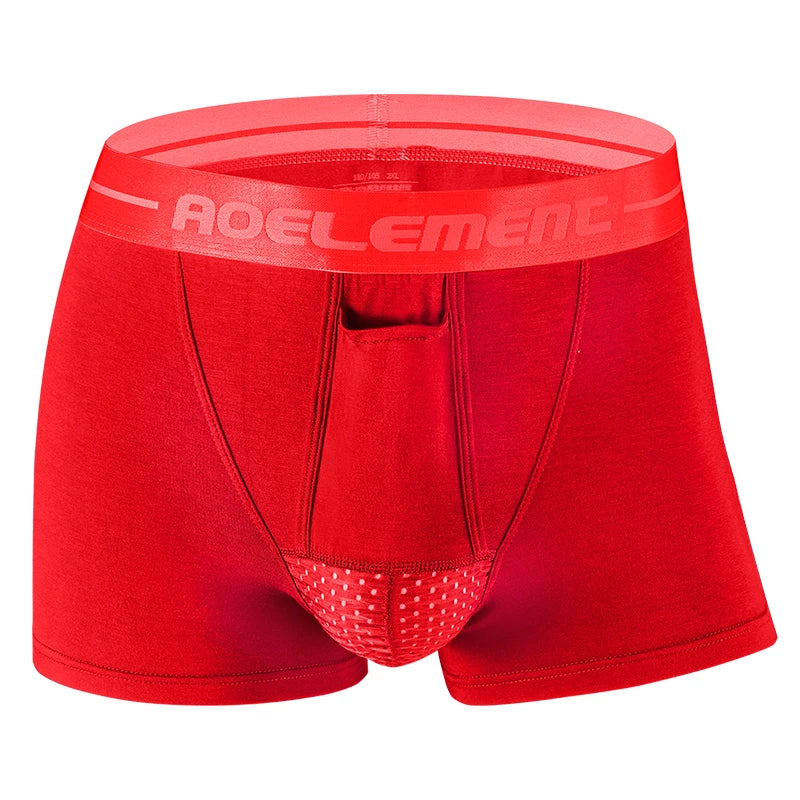 Bullet Separation Underwear Men's Ventilated and Breathable Summer Dry Underwear Ice Silk Pouch Ice Health Boxer Briefs