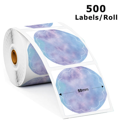 Munbyn/Nelko Holographic Laser Silver Sticker DIY Seal Labels for Card Festival Crafts Party Decorations for 241BT 246S D520