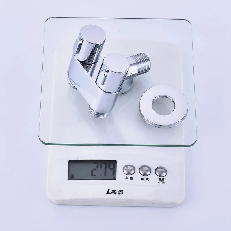 Bathroom Faucet Stainless Steel Washing Machine Water Faucet Double Outlet for Toilet Garden Hose Washing Machine Pet Bathing